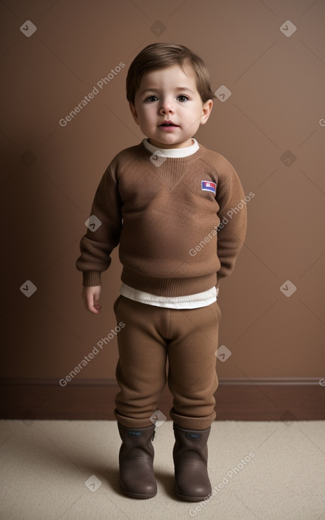 Chilean infant boy with  brown hair