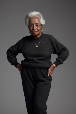 African american elderly female with  black hair