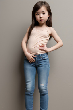 Chinese infant girl with  brown hair