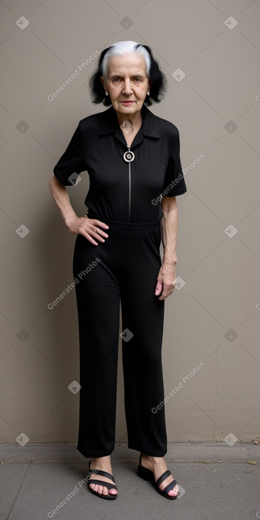 Serbian elderly non-binary with  black hair