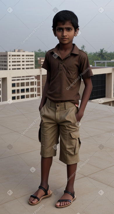 Sri lankan child boy with  brown hair