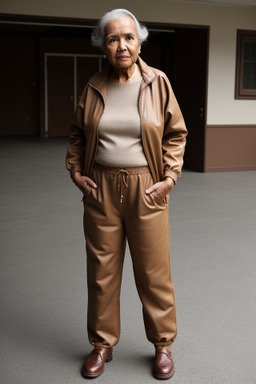 Elderly female with  brown hair