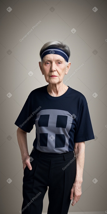 Elderly non-binary with  black hair