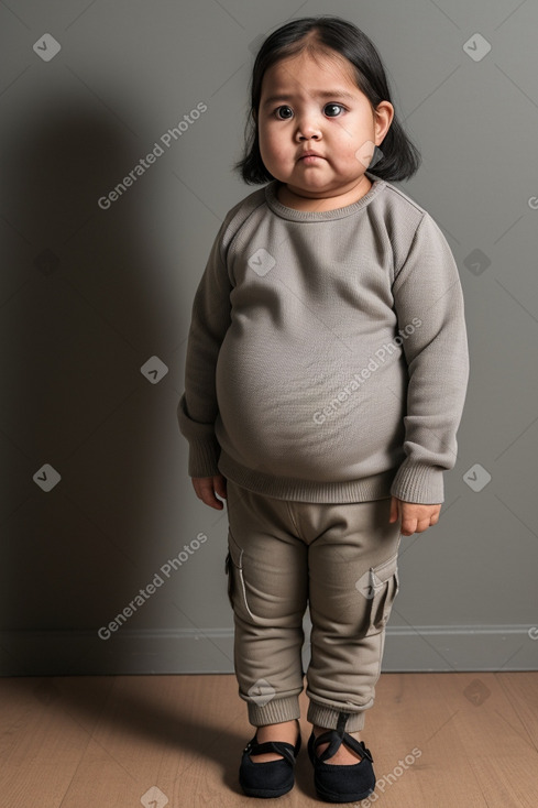 Bolivian infant girl with  gray hair