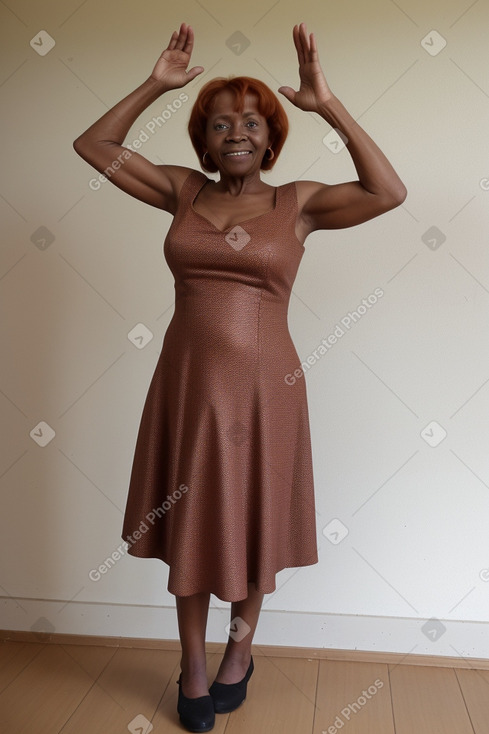 Zambian elderly female with  ginger hair