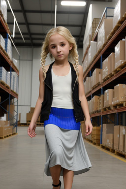 Bulgarian child girl with  blonde hair