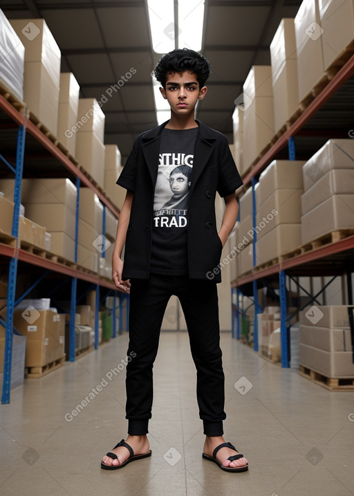 Yemeni teenager boy with  black hair