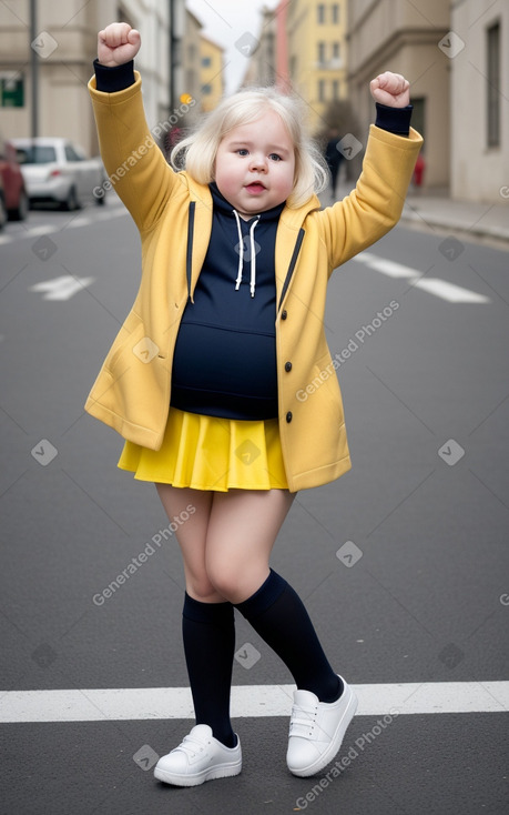 Croatian child girl with  white hair