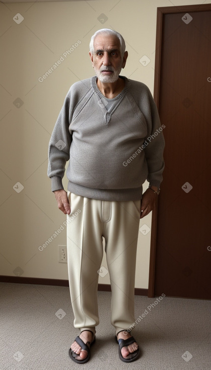 Lebanese elderly male with  gray hair