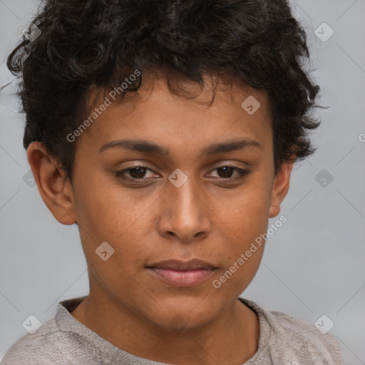 Neutral asian young-adult male with short  brown hair and brown eyes