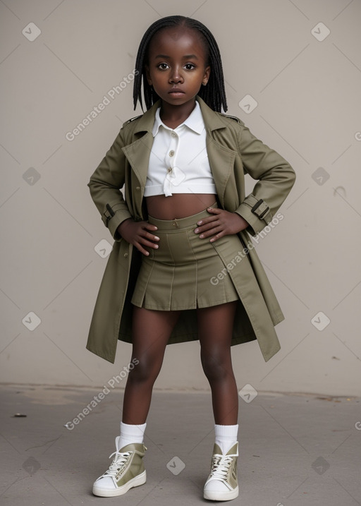 Kenyan child girl with  white hair