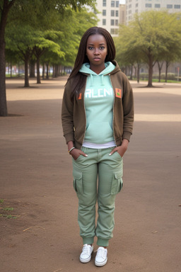 Zambian adult female with  brown hair