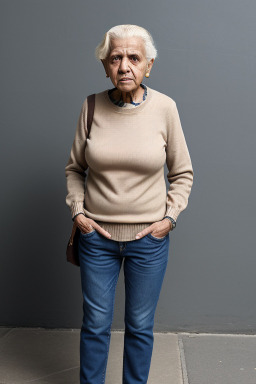 Yemeni elderly female with  blonde hair