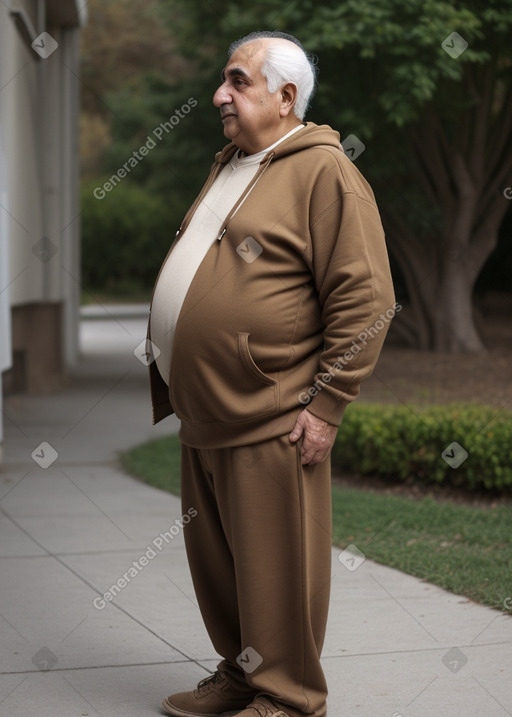 Iranian elderly male with  brown hair