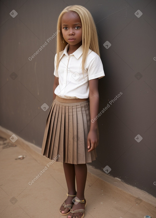 Senegalese child girl with  blonde hair