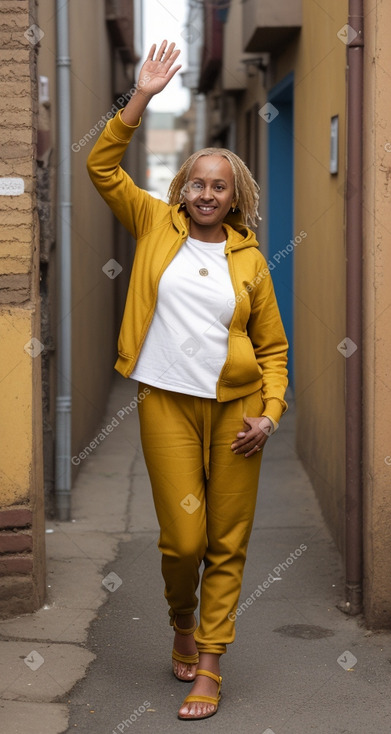 Ethiopian 45 years female with  blonde hair