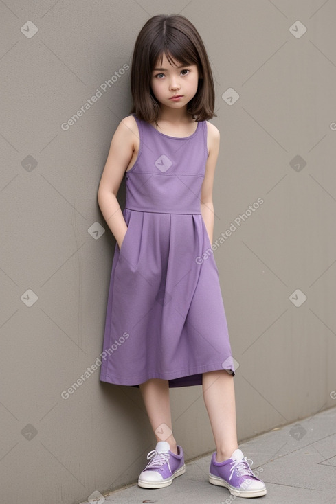 Japanese child female with  brown hair