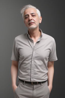 Syrian adult non-binary with  gray hair