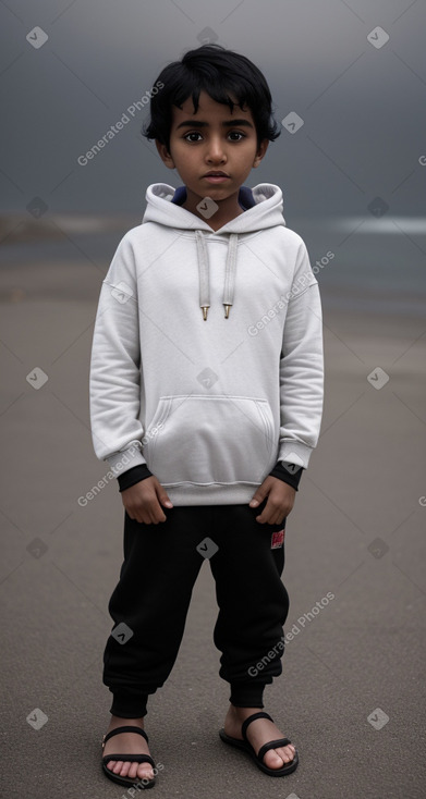 Omani child boy with  black hair