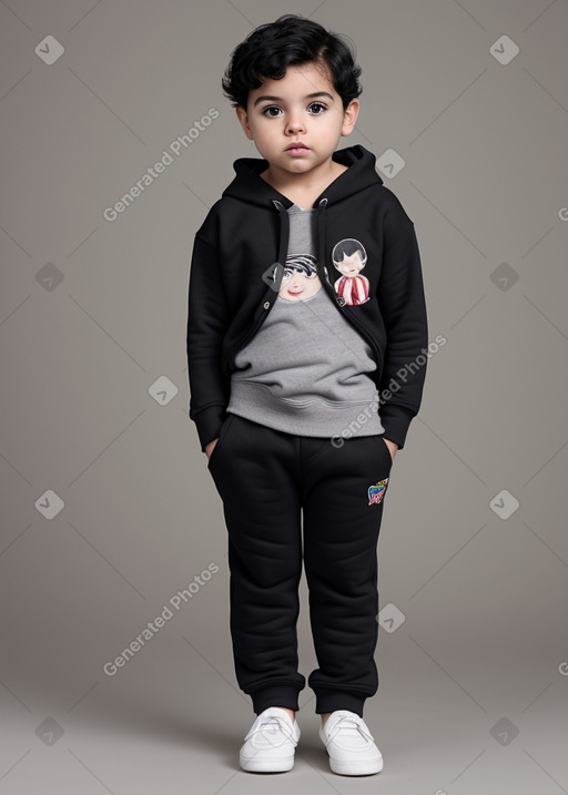 American infant boy with  black hair