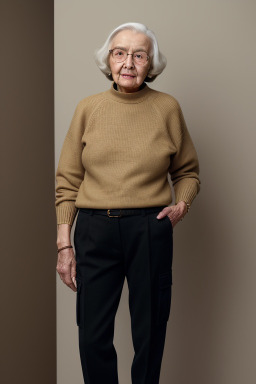 Elderly female with  black hair