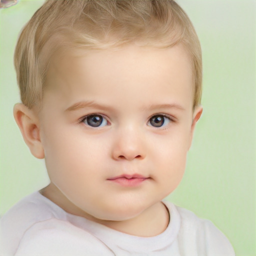 Neutral white child female with short  brown hair and brown eyes