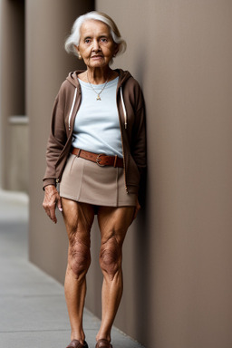 Elderly female with  brown hair