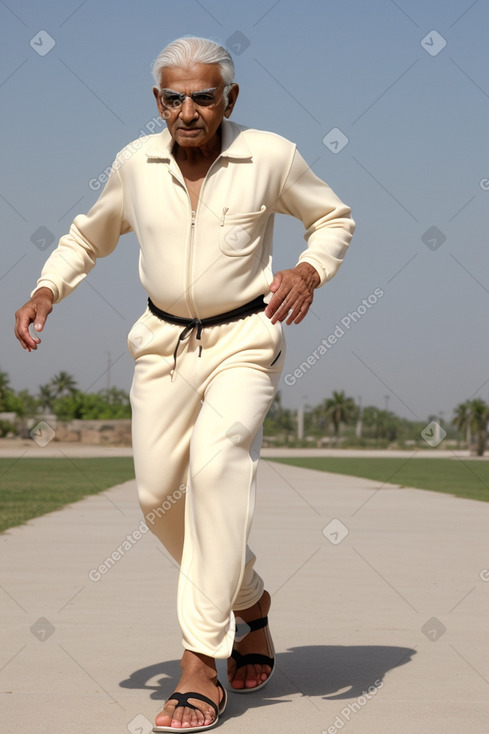 Indian elderly male with  white hair