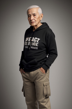 Hispanic elderly male with  black hair