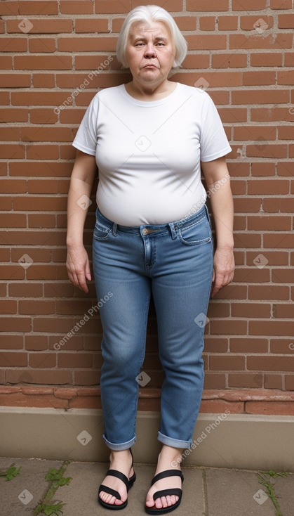 Swedish elderly female with  white hair