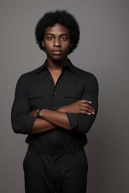 African american adult male with  black hair