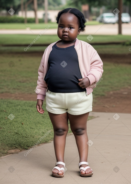 Ugandan infant girl with  brown hair