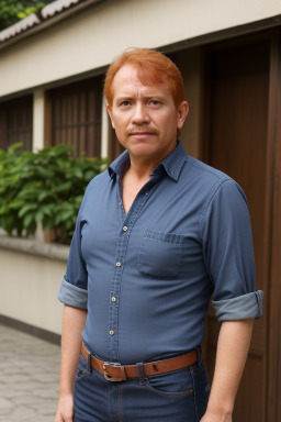 Guatemalan middle-aged male with  ginger hair