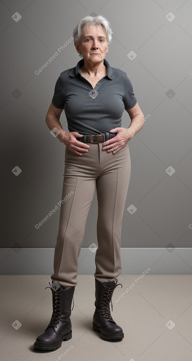 Irish elderly female with  gray hair