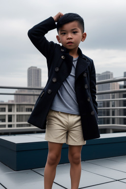 Malaysian child boy with  white hair