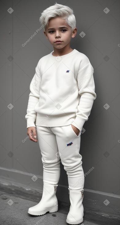 Cuban child boy with  white hair