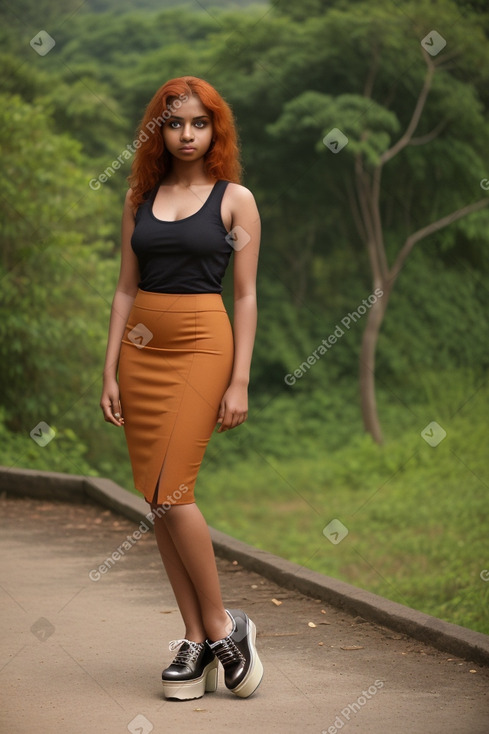 Sri lankan young adult female with  ginger hair