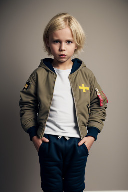 Swedish child boy with  blonde hair