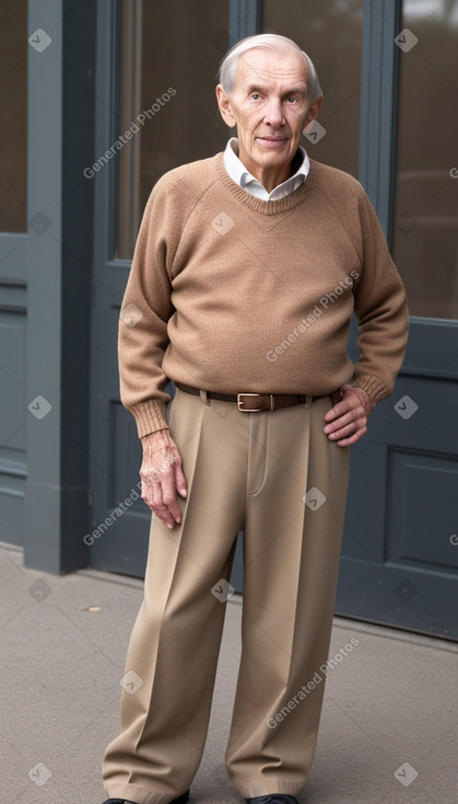 Dutch elderly male with  brown hair