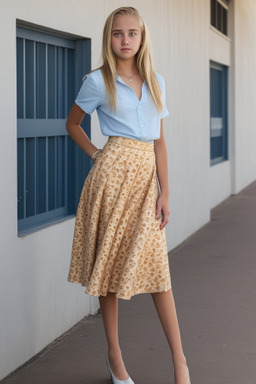 South african teenager girl with  blonde hair