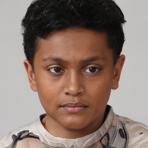 Neutral latino young-adult male with short  brown hair and brown eyes
