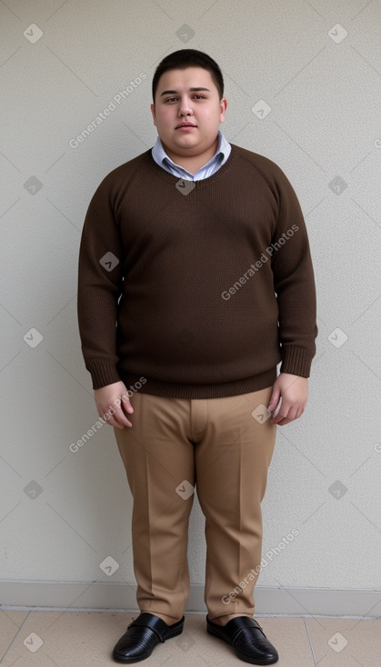 Uzbek young adult male with  brown hair