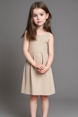 French infant girl with  brown hair