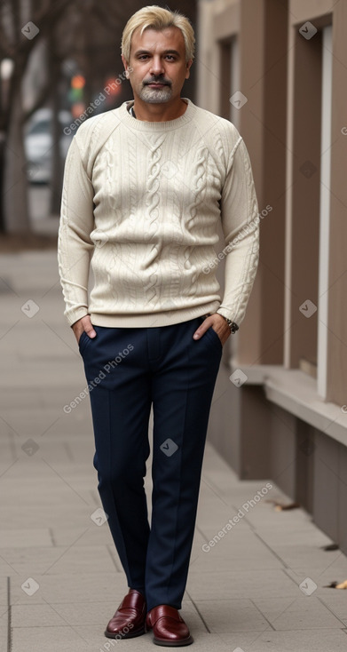 Bulgarian middle-aged male with  blonde hair