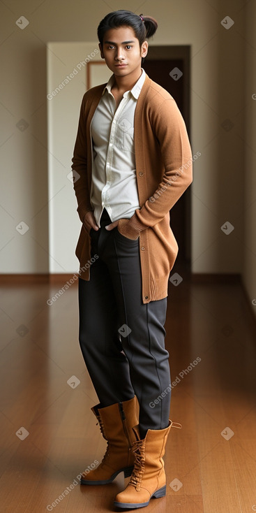 Nepalese young adult male with  ginger hair