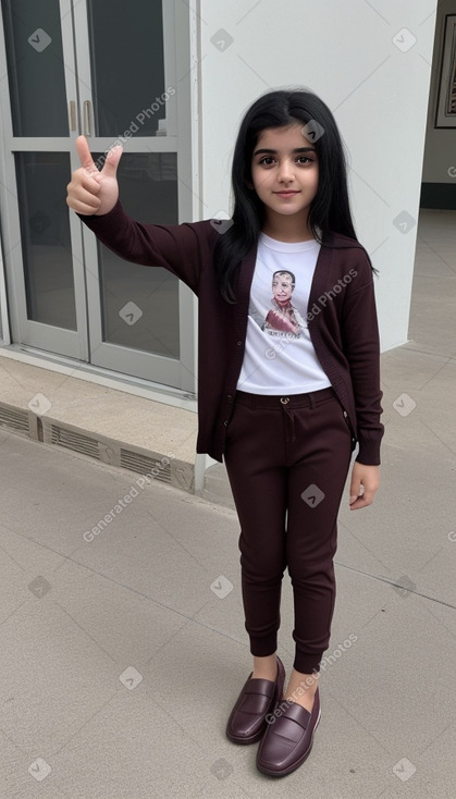 Kuwaiti child girl with  black hair