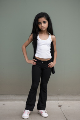 Puerto rican child girl with  black hair