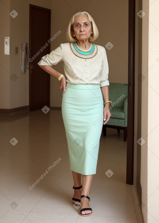 Egyptian elderly female with  blonde hair