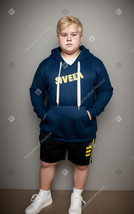 Swedish teenager boy with  blonde hair