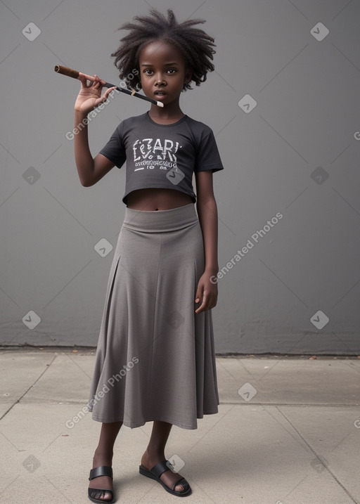 Child female with  gray hair